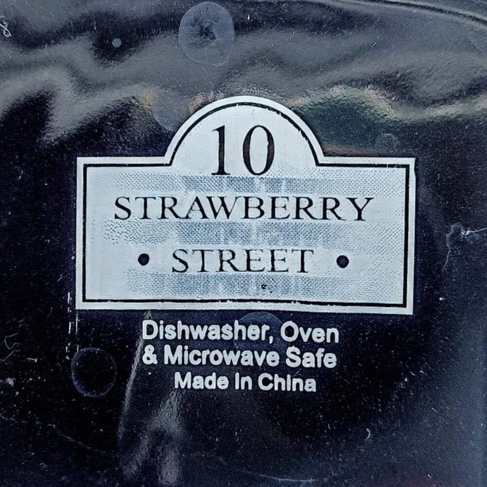 10 Strawberry Street Nova Black Creamer & Sugar Bowl